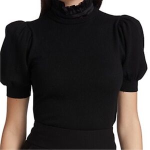 Alice + Olivia Chase Puff-SleeveTop